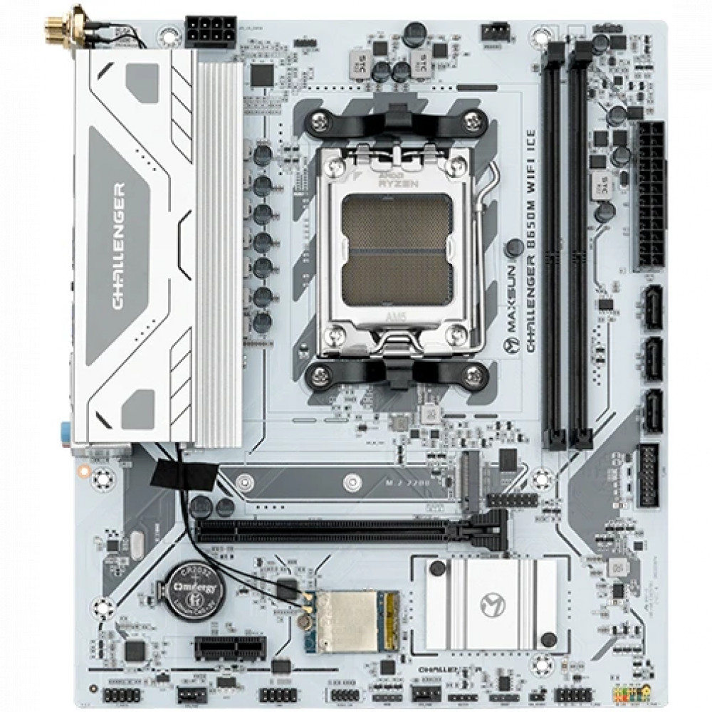 Материнская плата Maxsun Challenger B650M WIFI ICE MS-Challenger B650M WIFI ICE Micro-ATX, AMD AM5 - миниатюра 7