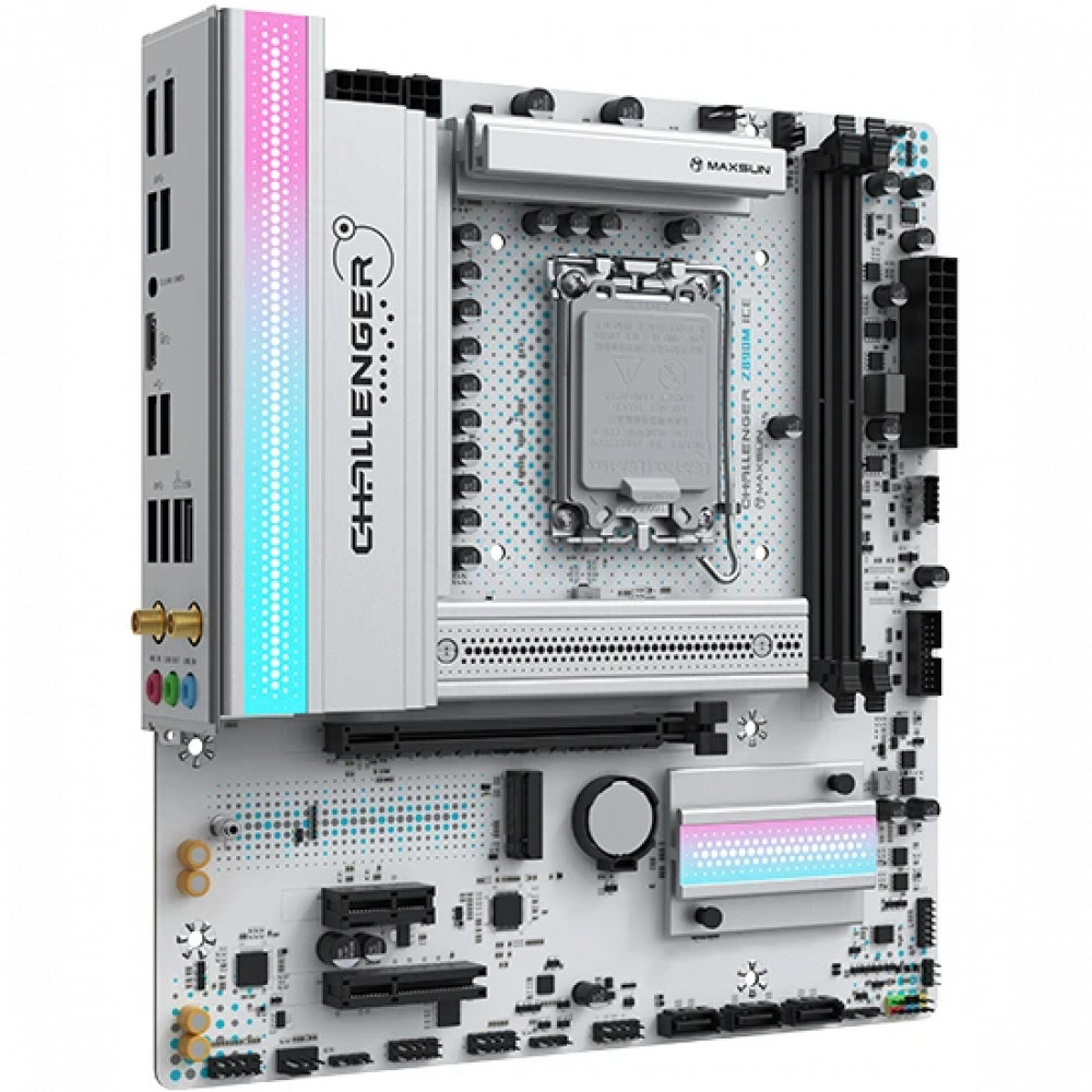 Материнская плата Maxsun Challenger Z890M WIFI ICE MS-Challenger Z890M WIFI ICE Micro-ATX, LGA 1851 - миниатюра 7