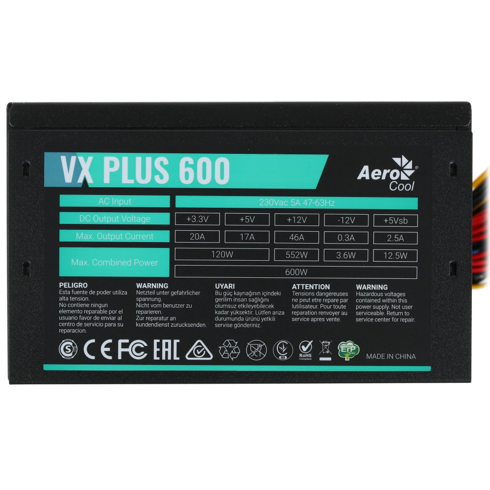 Блок питания Aerocool VX PLUS Stealth 600 ACPN-VS60NEY.12 600 Вт - миниатюра 11
