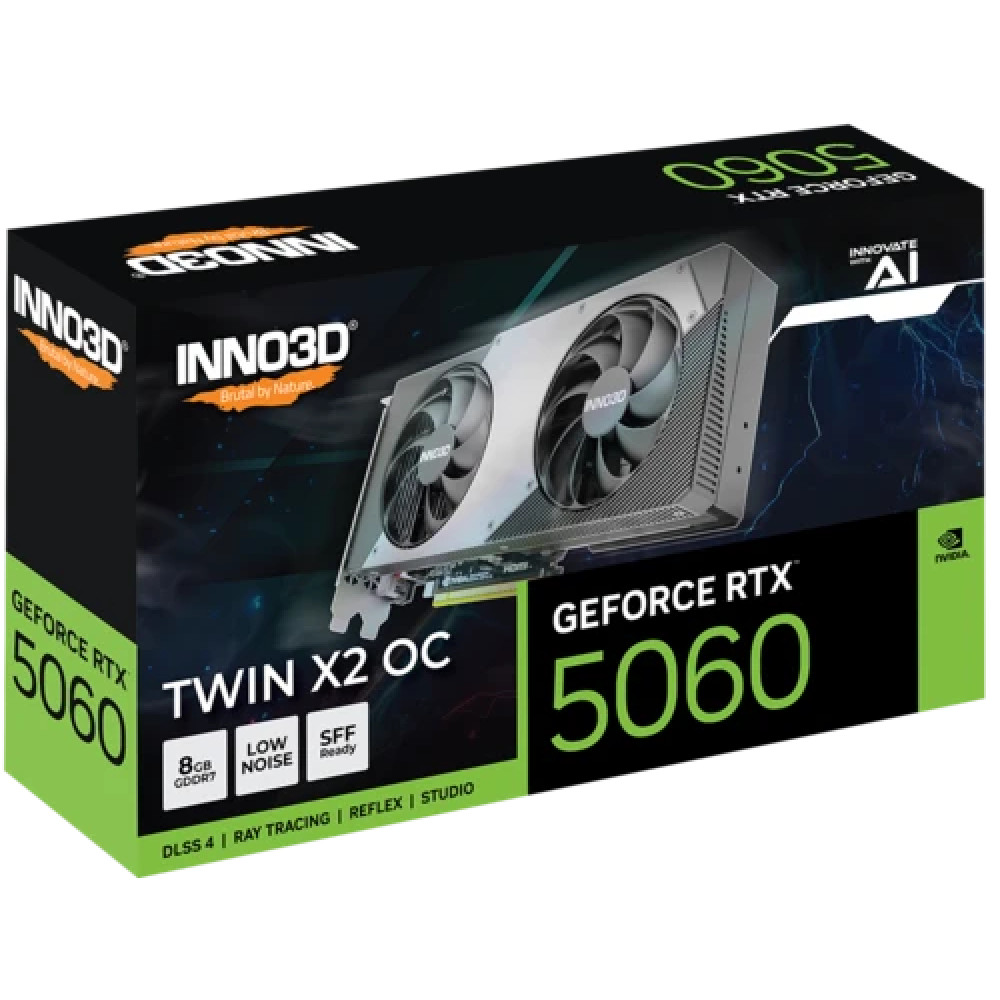 Видеокарта Inno3D GeForce RTX 5060 TWIN X2 OC N50602-08D7X-195070N 8 ГБ - миниатюра 4