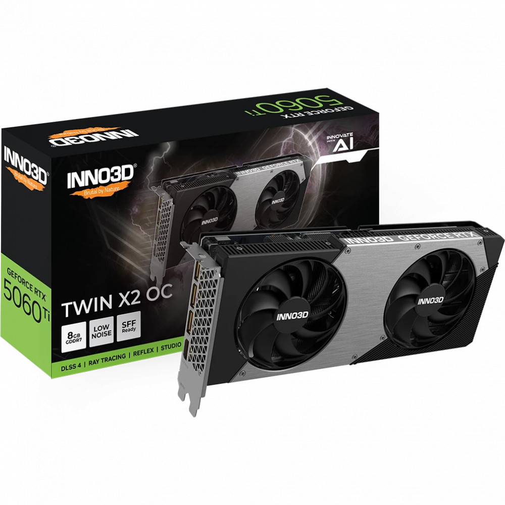 Видеокарта Inno3D GeForce RTX 5060 Ti INNO3D Twin X2 OC 8Gb N506T2-08D7X-193075N 8 ГБ - миниатюра 6