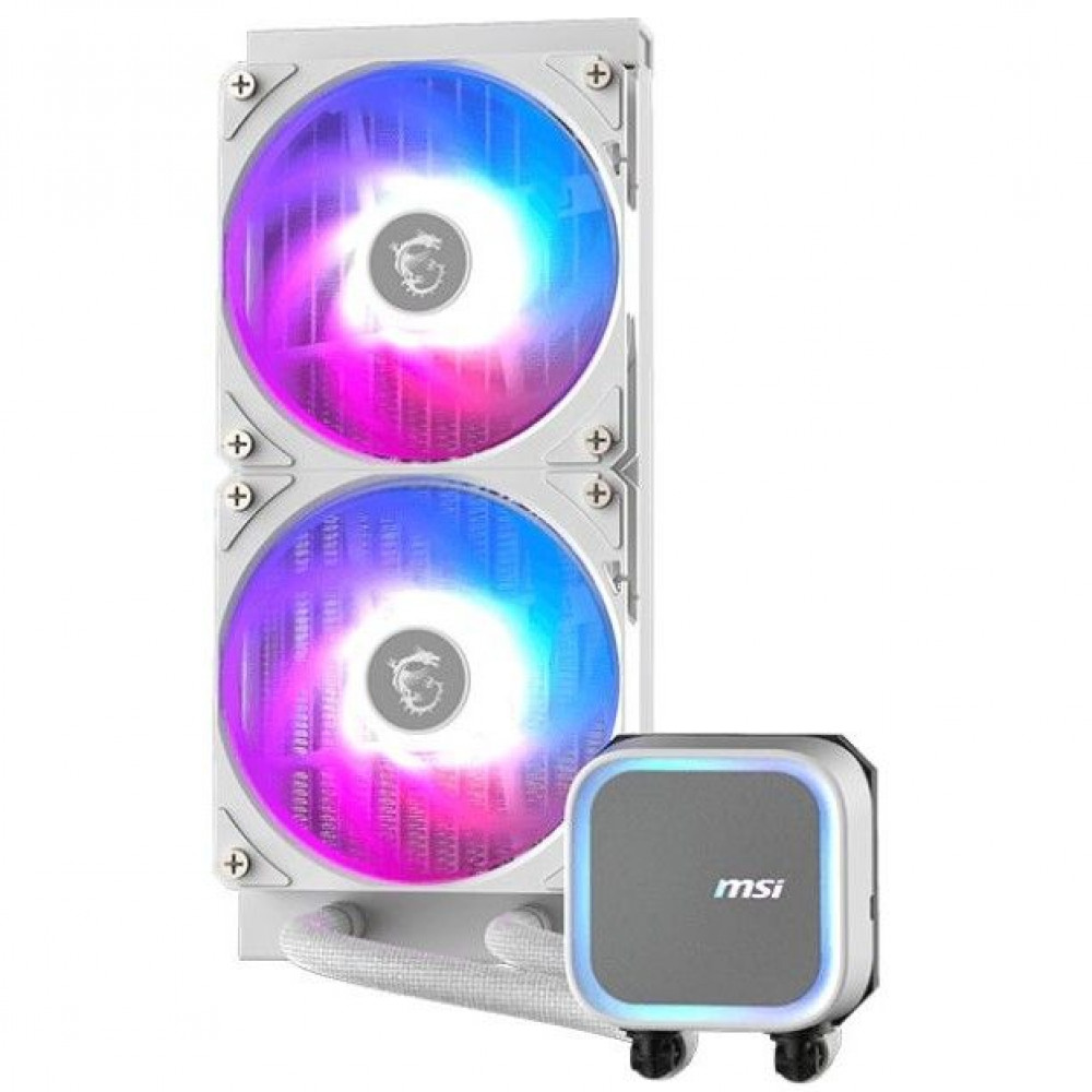 Система охлаждения MSI MAG CORELIQUID A13 240 White 2x ARGB Gen2 Fan 306-7ZWCA21-L80 Для процессора - миниатюра 4
