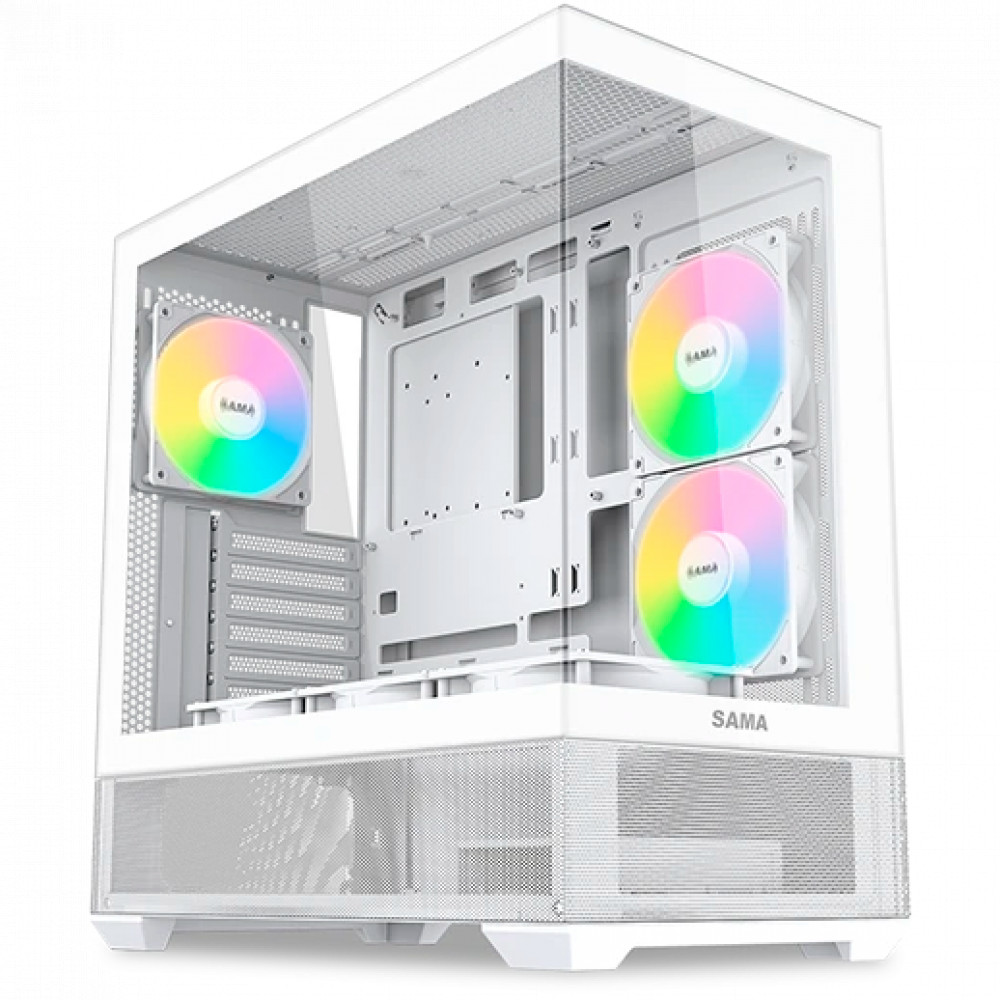 Корпус Sama V40 White V40-WHADA6X1-GL Mid-Tower - миниатюра 6
