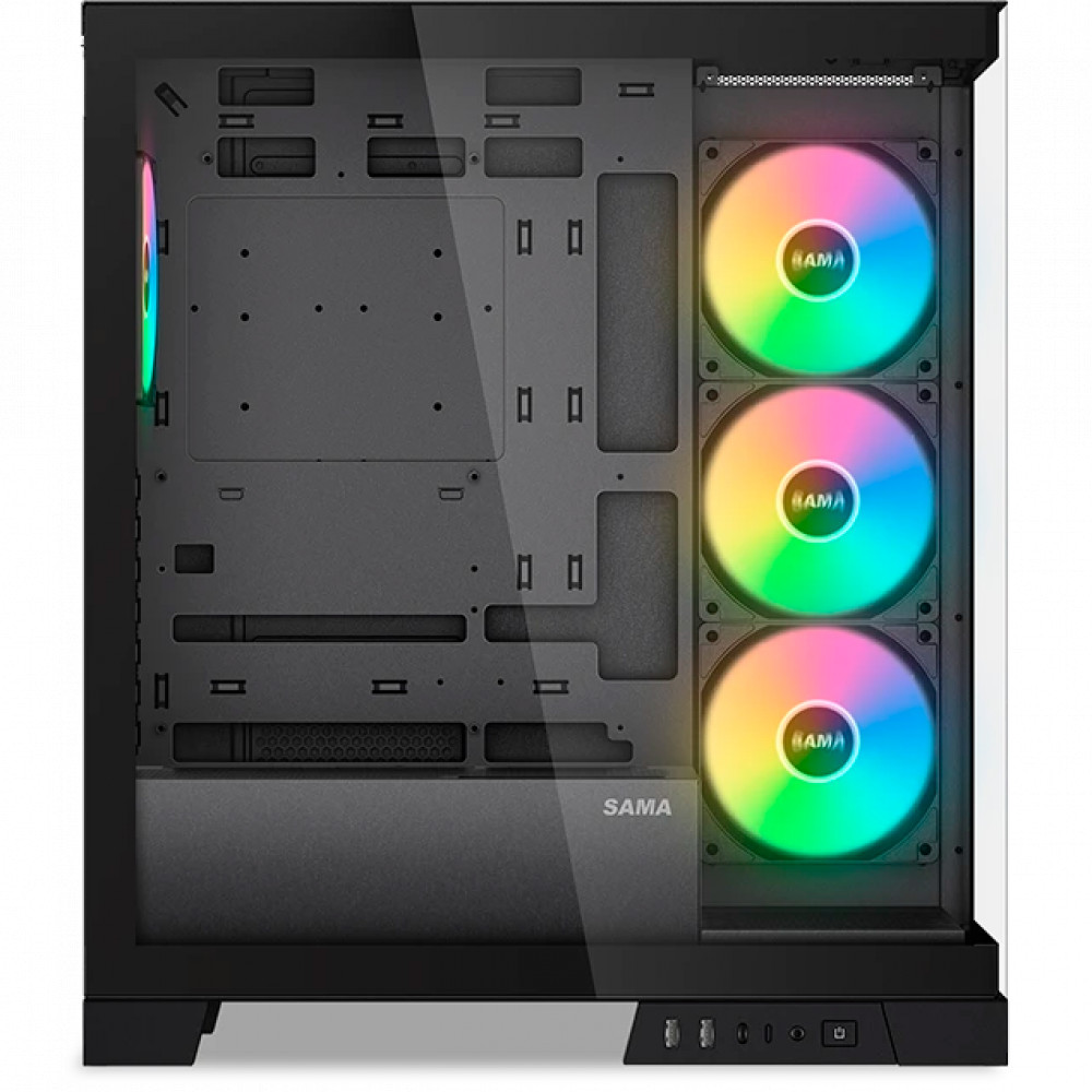 Корпус Sama V50 Black V50-BKADA4X1-GL Mid-Tower - миниатюра 8