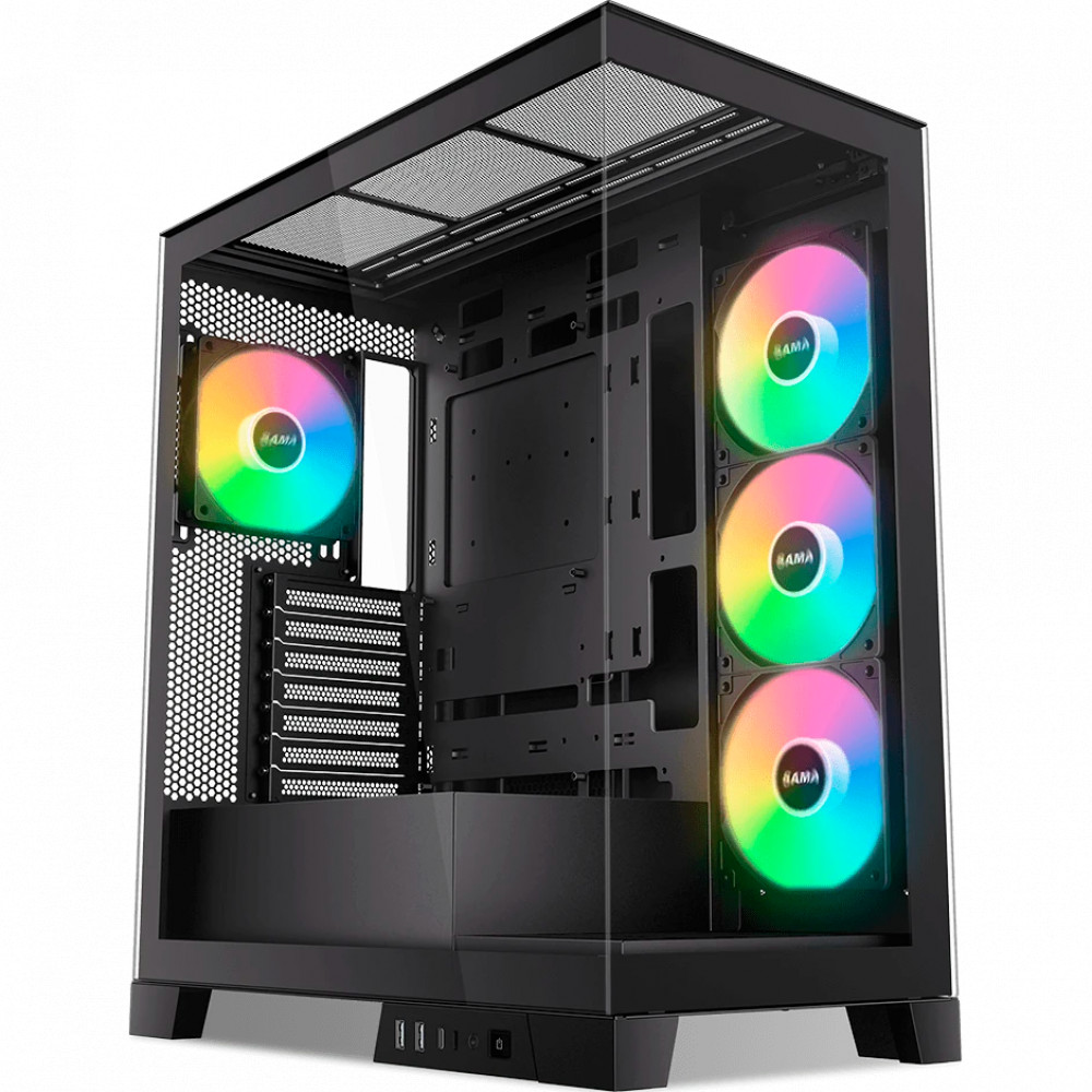 Корпус Sama V50 Black V50-BKADA4X1-GL Mid-Tower - миниатюра 6