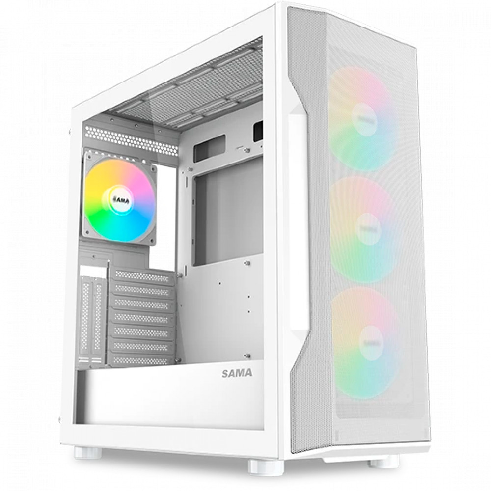 Корпус Sama S40 White S40-WHAPA4X1-GL Mid-Tower - миниатюра 6
