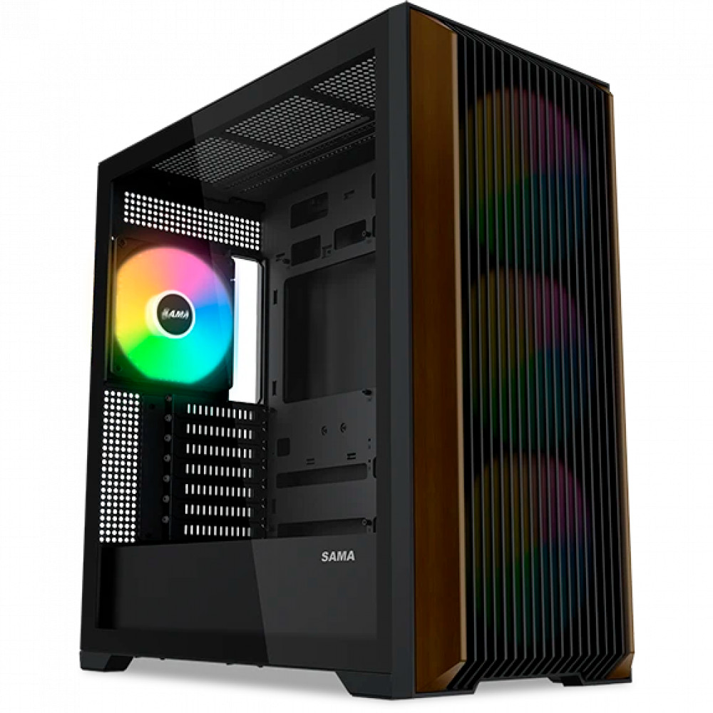Корпус Sama Z60 Black Z60-BKAWA4X1-GL Mid-Tower - миниатюра 6