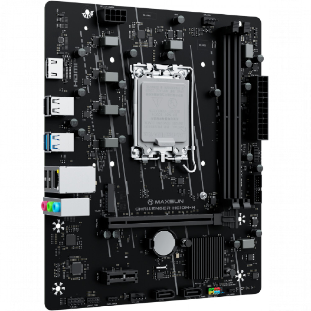 Материнская плата Maxsun Challenger H610M-H V1 6940709662175 Micro-ATX, LGA 1700 - миниатюра 7