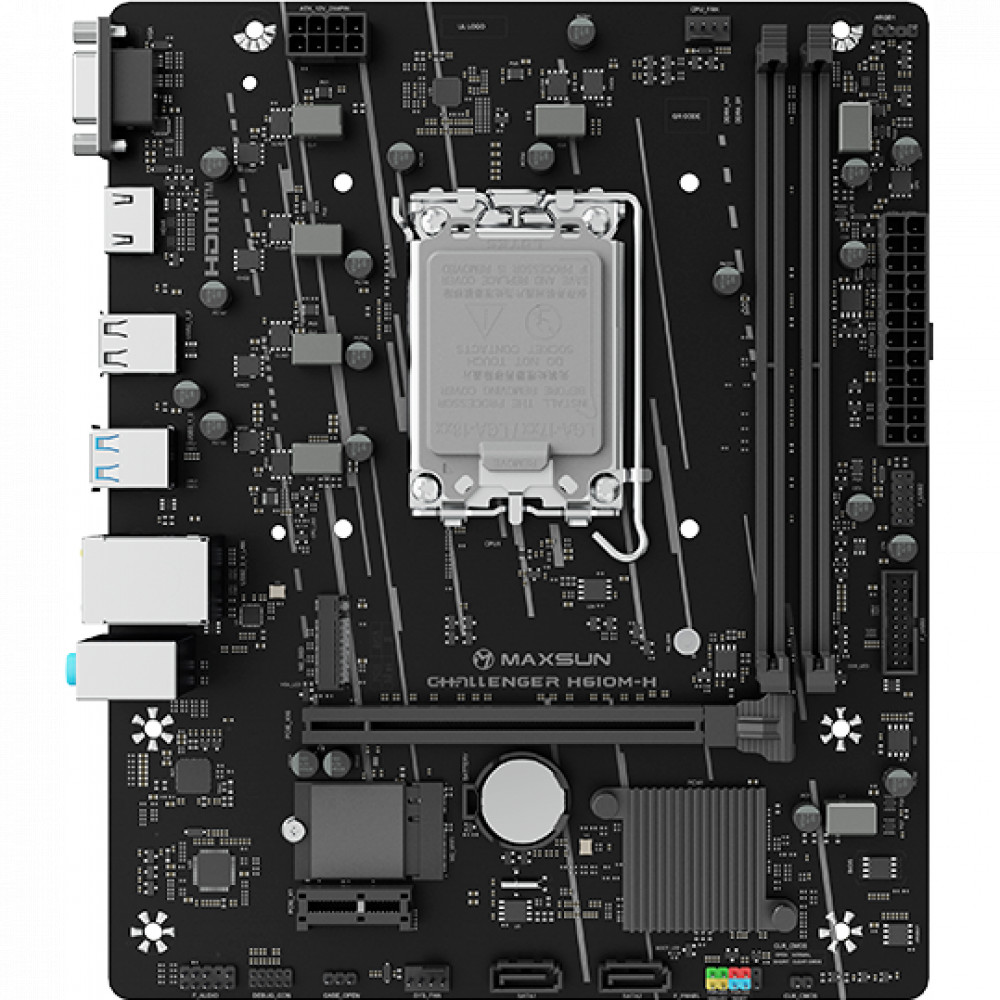 Материнская плата Maxsun Challenger H610M-H WIFI 6940709662359 Micro-ATX, LGA 1700 - миниатюра 7