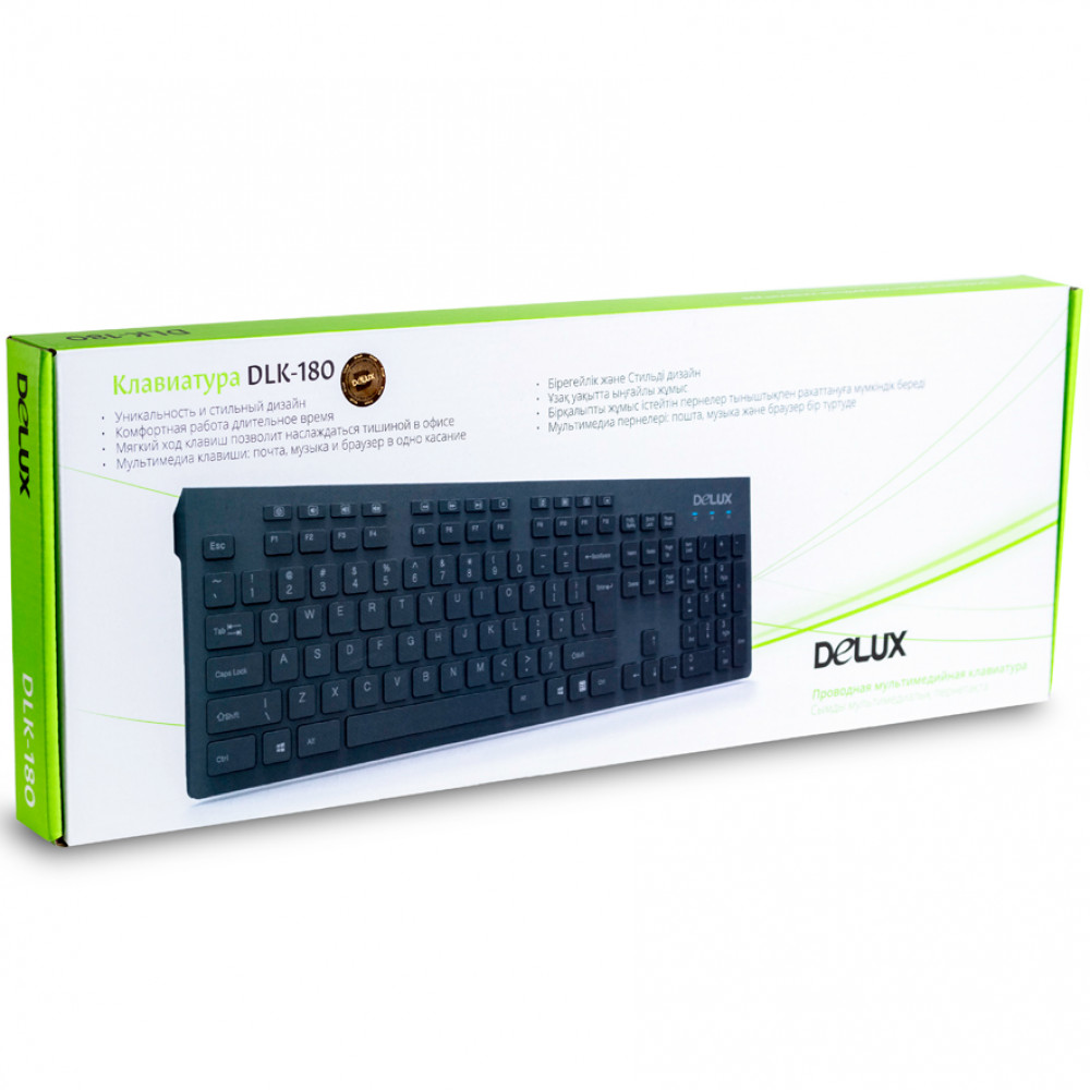 Клавиатура Deluxe DLK-180UB Проводная, USB - миниатюра 6
