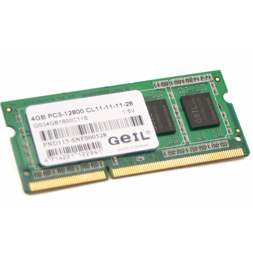 ОЗУ Geil GS34GB1600C11S SO-DIMM, DDR3, 4 Гб, 1600 МГц - миниатюра 2