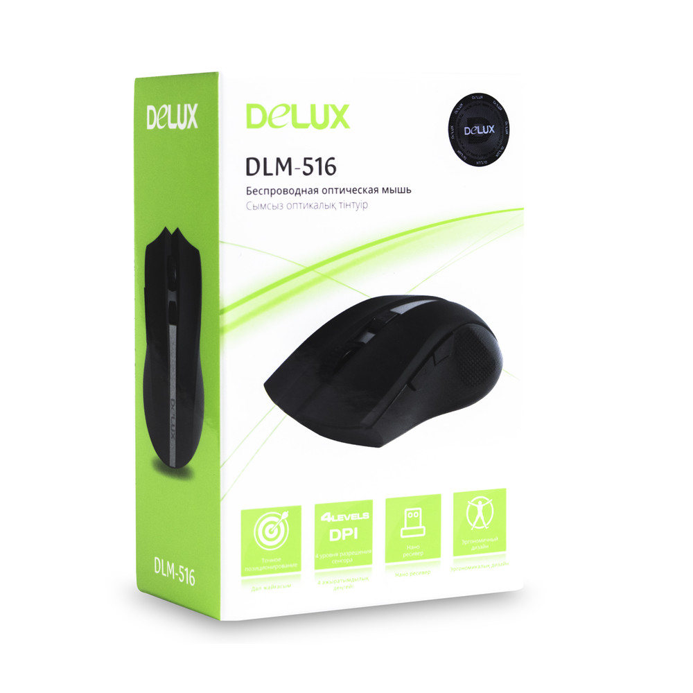 Мышь Deluxe DLM-516OGB Бюджетные, Беспроводная - миниатюра 6