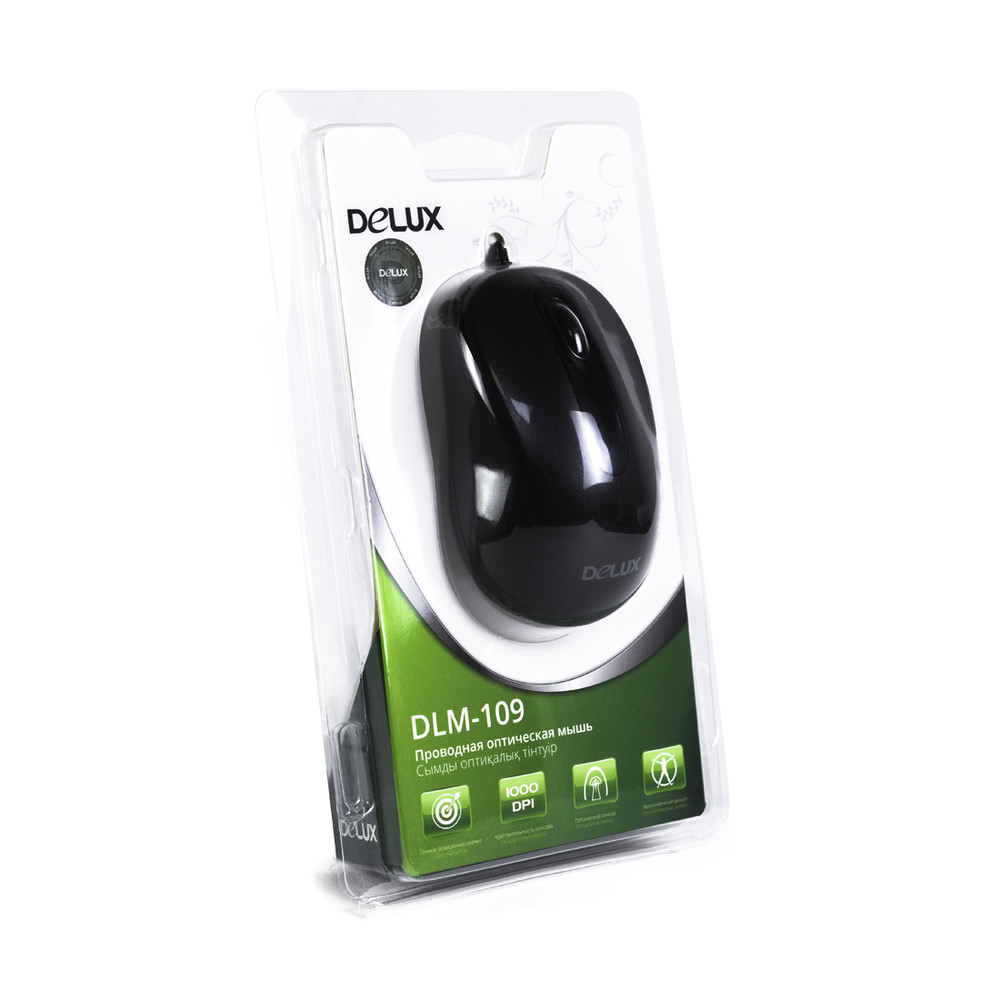 Мышь Deluxe DLM-109OUB Бюджетные, Проводная - миниатюра 6