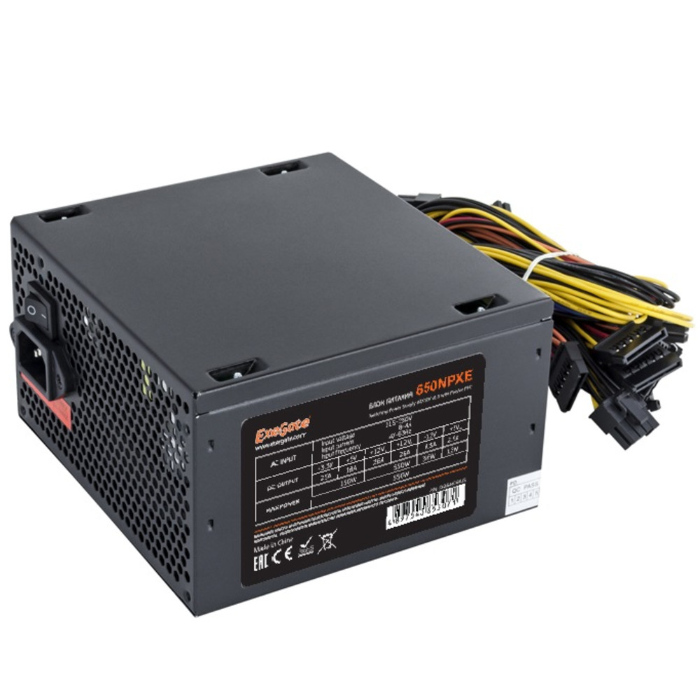 Блок питания ExeGate 650NPXE EX264476RUS - миниатюра 3