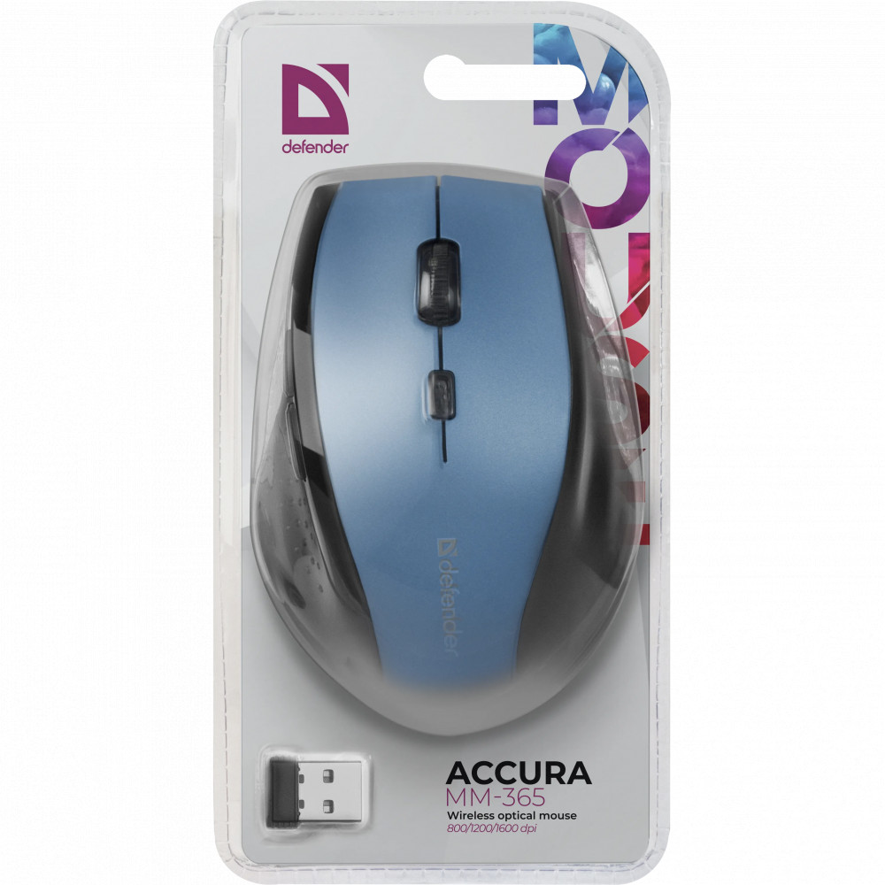 Мышь Defender ACCURA MM-365 52366 Бюджетные, Беспроводная - миниатюра 6