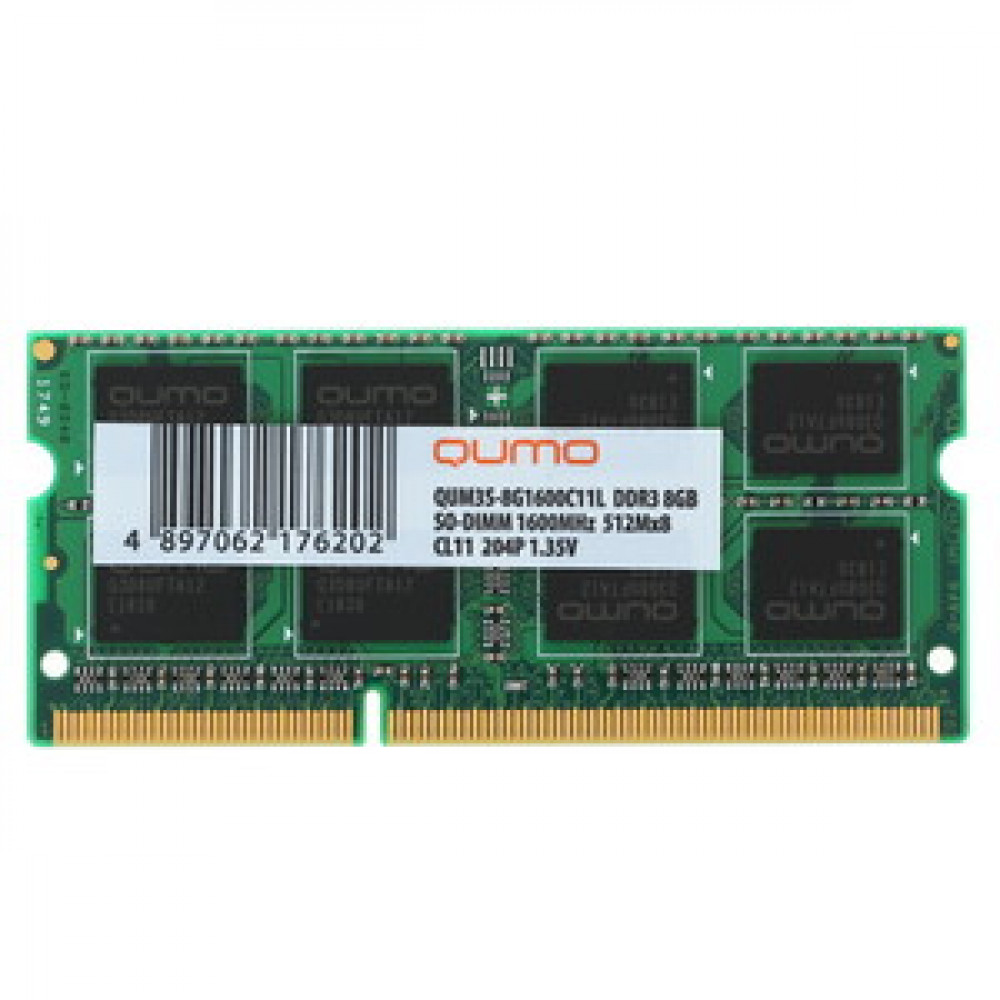 ОЗУ Qumo QUM3S-8G1600C11L SO-DIMM, DDR3, 8 Гб, 1600 МГц - миниатюра 2