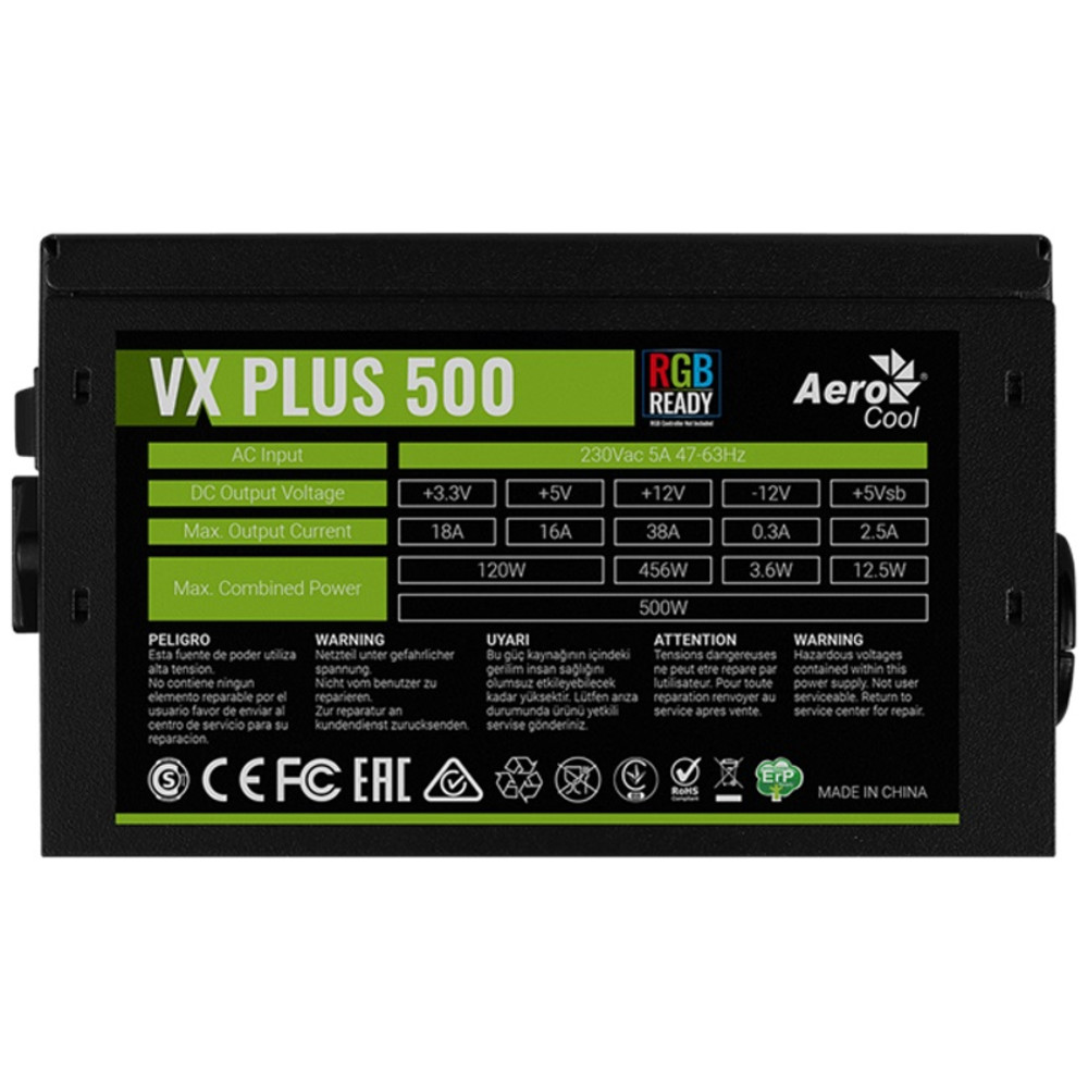 Блок питания Aerocool VX PLUS 500 500 Вт - миниатюра 8