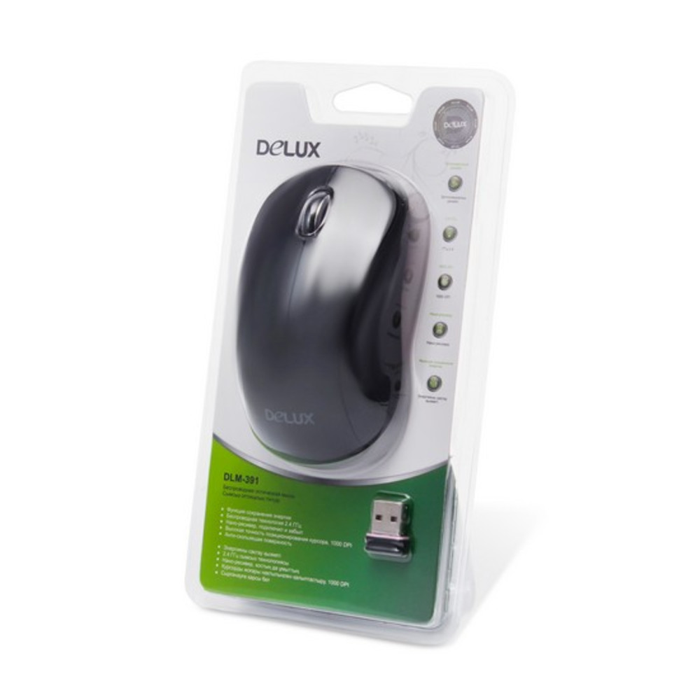 Мышь Deluxe DLM-391OGB Бюджетные, Беспроводная - миниатюра 6
