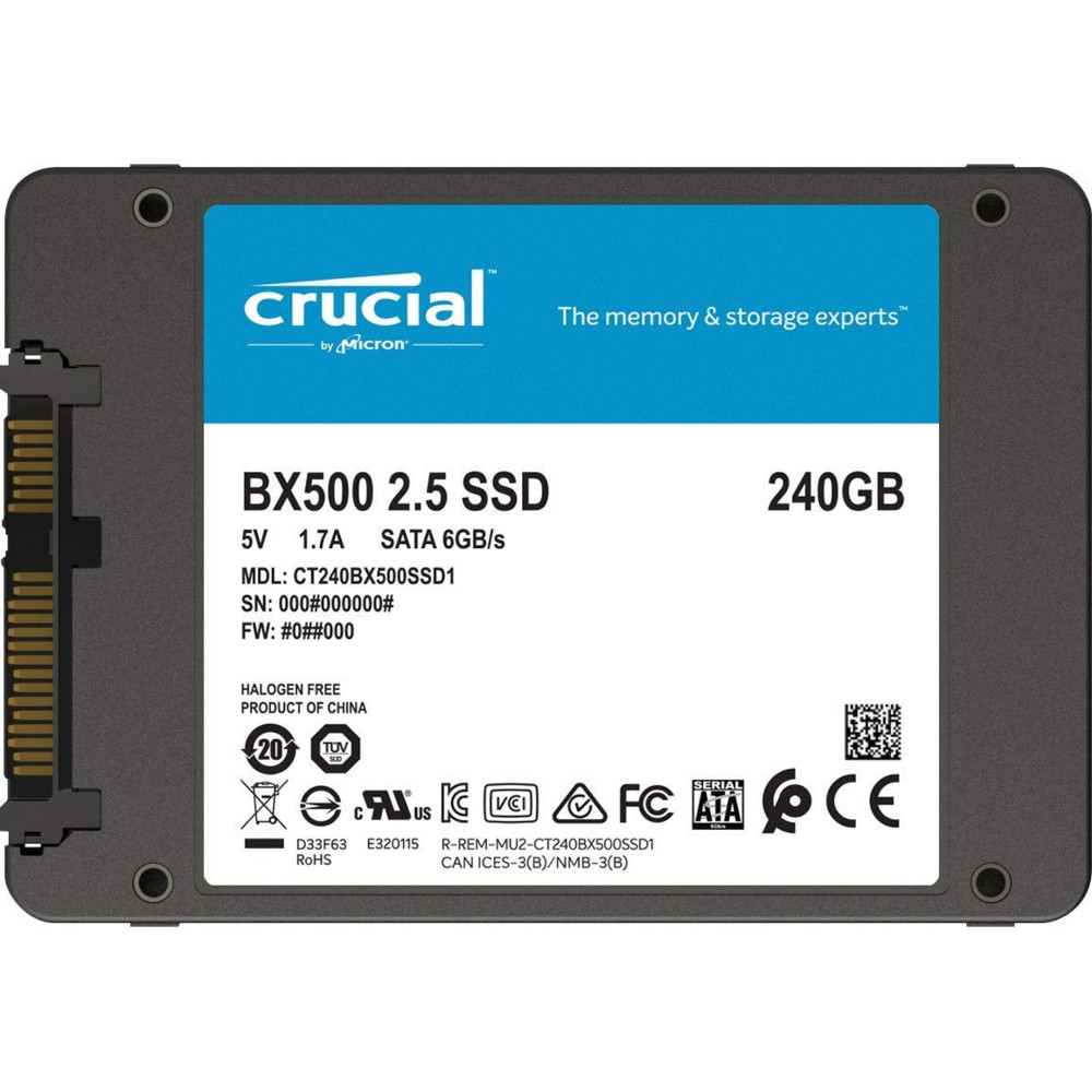Жесткий диск Crucial BX500 CT240BX500SSD1 SSD (твердотельные), 240 ГБ, 2.5 дюйма, SATA - миниатюра 6