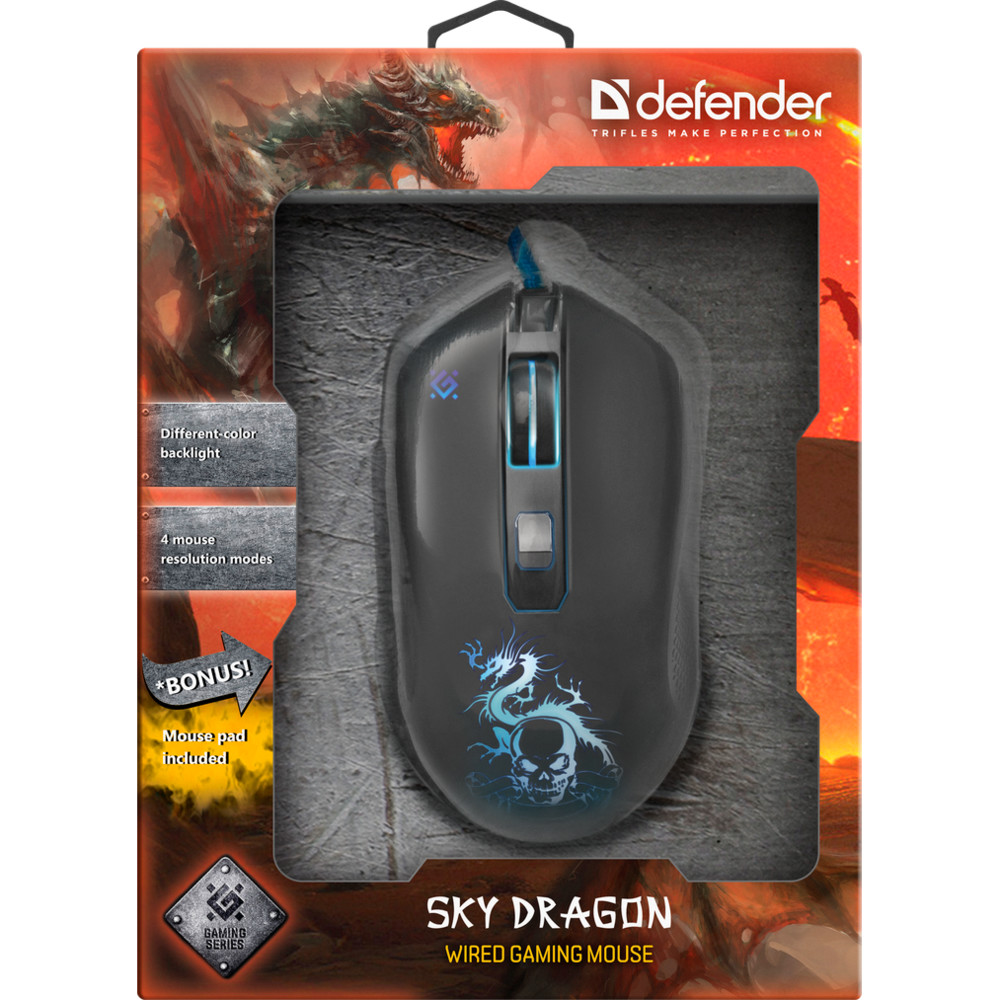 Мышь Defender SKY DRAGON GM-090L 52090 Игровые, Проводная - миниатюра 15