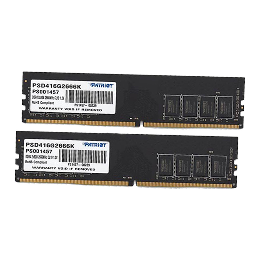 ОЗУ Patriot Signature Line PSD416G2666K DIMM, DDR4, 16 Гб (2 х 8 Гб), 2666 МГц - миниатюра 2