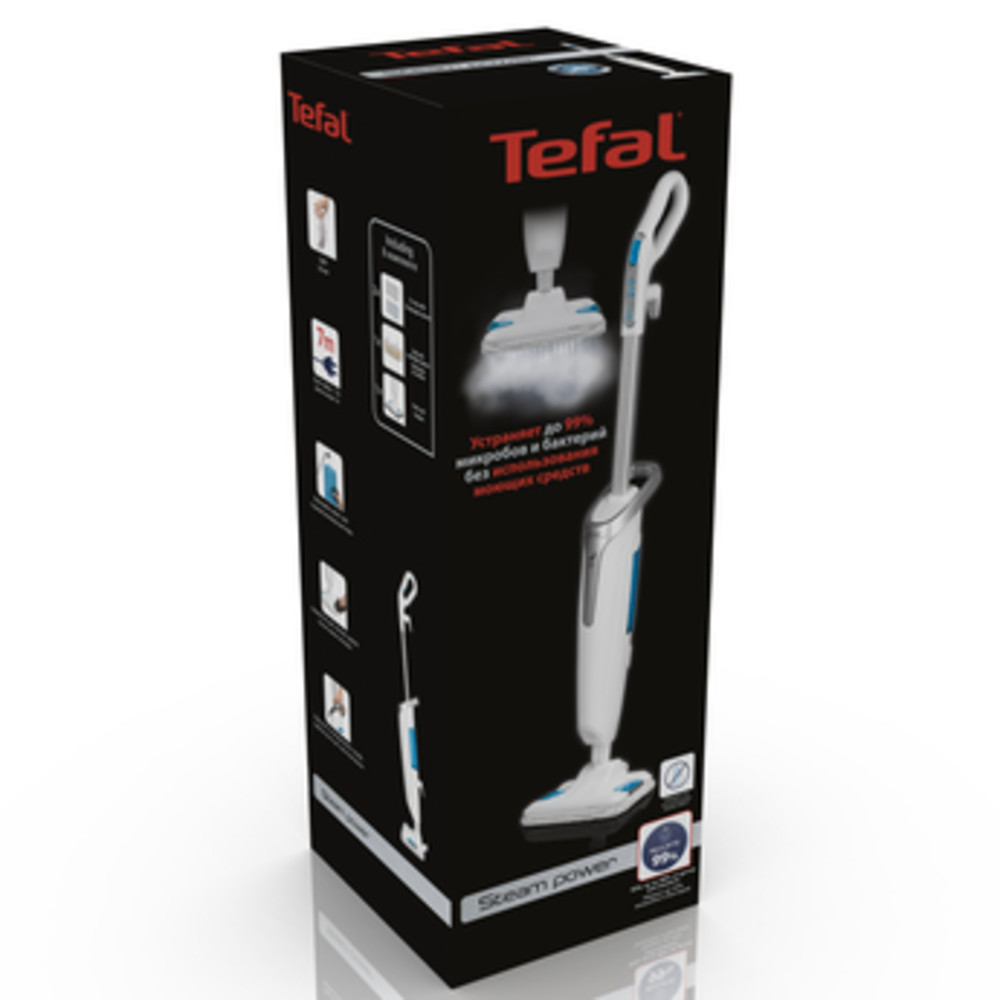 Пылесос Tefal Швабра паровая VP6557RH 1200Вт 2211400293 - миниатюра 4