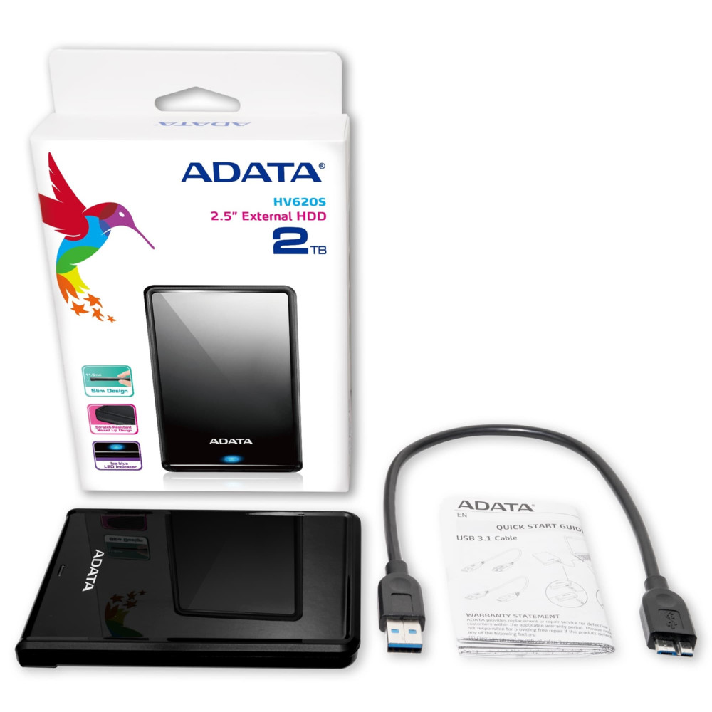 Внешние накопители ADATA DashDrive Classic HV620S USB 3.1 2.5" AHV620S-2TU31-CBK 2 ТБ - миниатюра 5