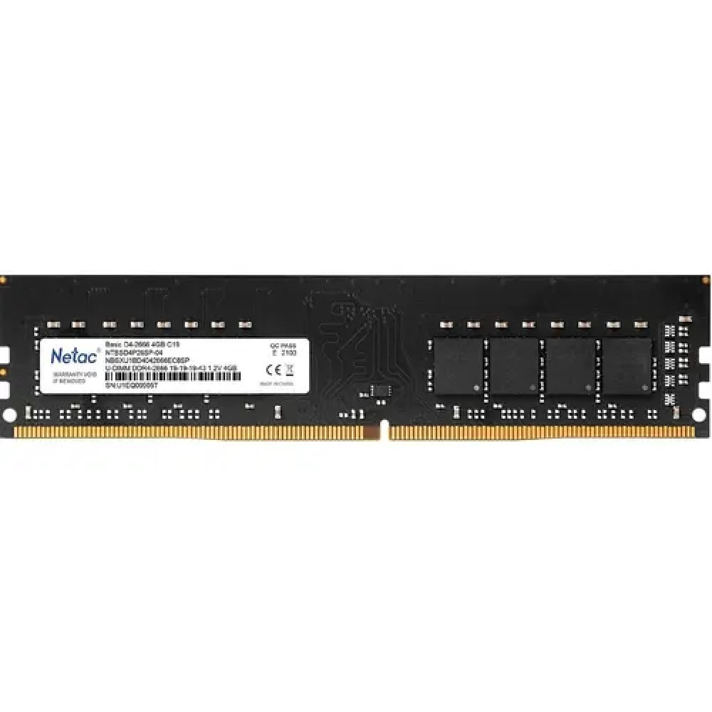 ОЗУ Netac Basic NTBSD4P26SP-04 DIMM, DDR4, 4 Гб, 2666 МГц - миниатюра 2