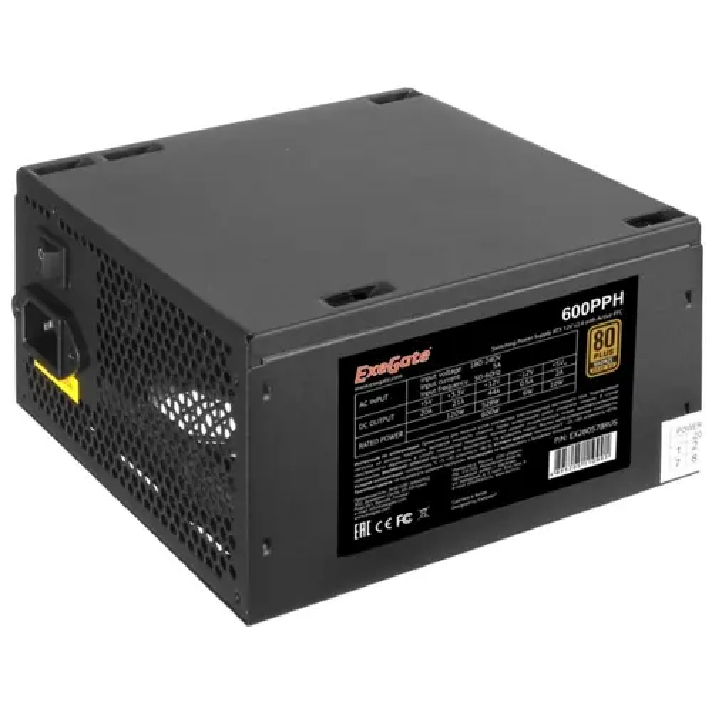 Блок питания ExeGate 80+ Bronze 600PPH EX280578RUS-S 600 Вт - миниатюра 2