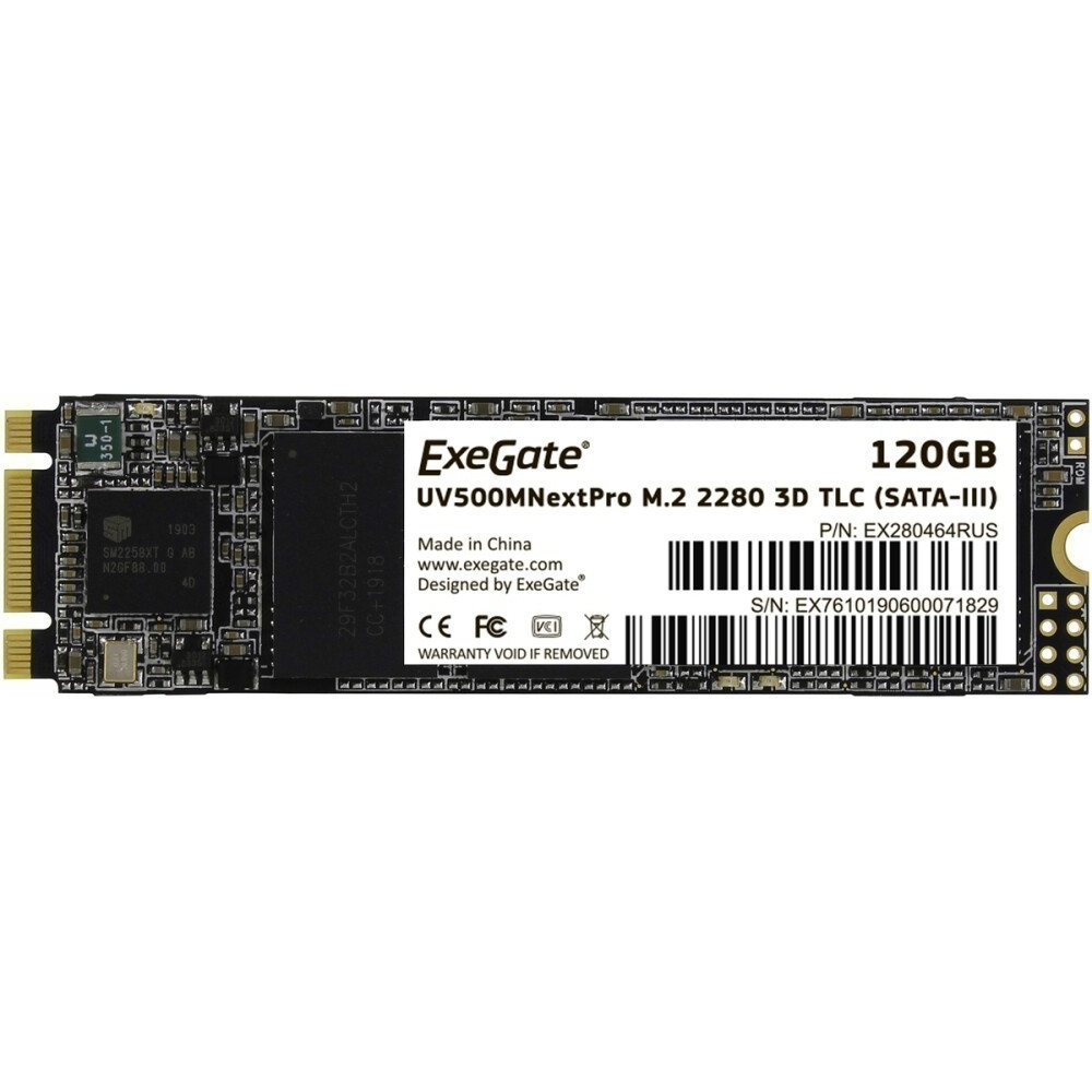 Жесткий диск ExeGate EX280464RUS SSD (твердотельные), 120 ГБ, M.2, SATA - миниатюра 2