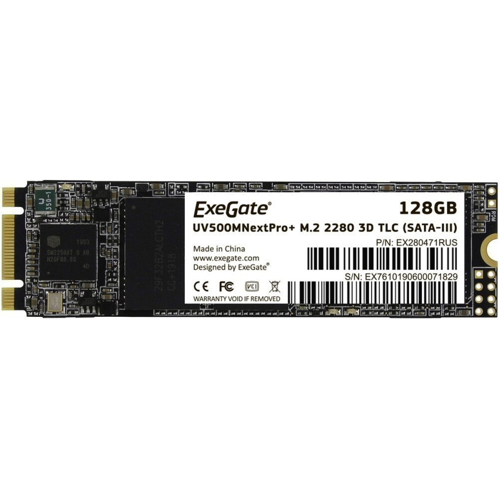 Жесткий диск ExeGate EX280471RUS SSD (твердотельные), 128 ГБ, M.2, SATA - миниатюра 2