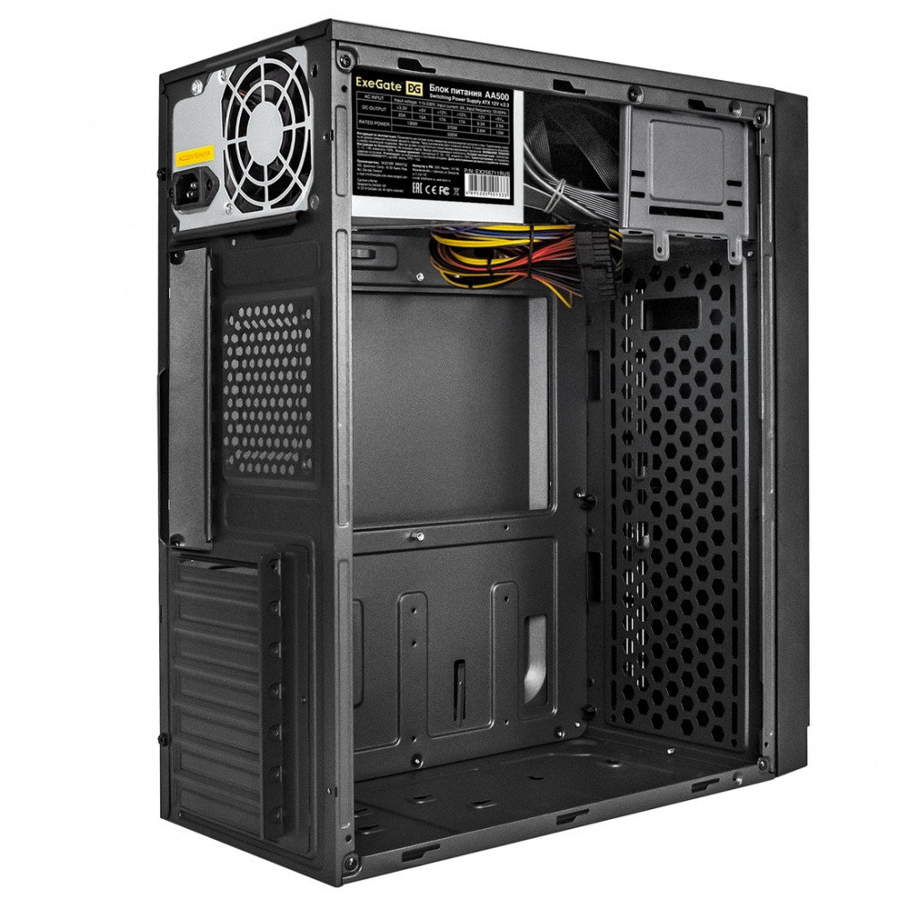 Корпус ExeGate BAA-105-01-AA500 EX291143RUS Mini-Tower - миниатюра 5