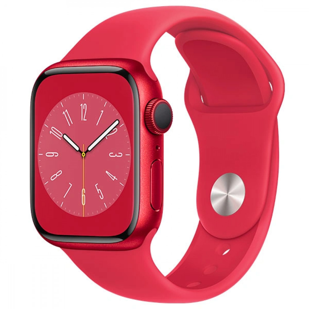 Apple Watch Series 8 GPS 45mm (PRODUCT)RED Aluminium Case with (PRODUCT)RED Sport Band - Regular MNP43GK Смарт-часы - миниатюра 3