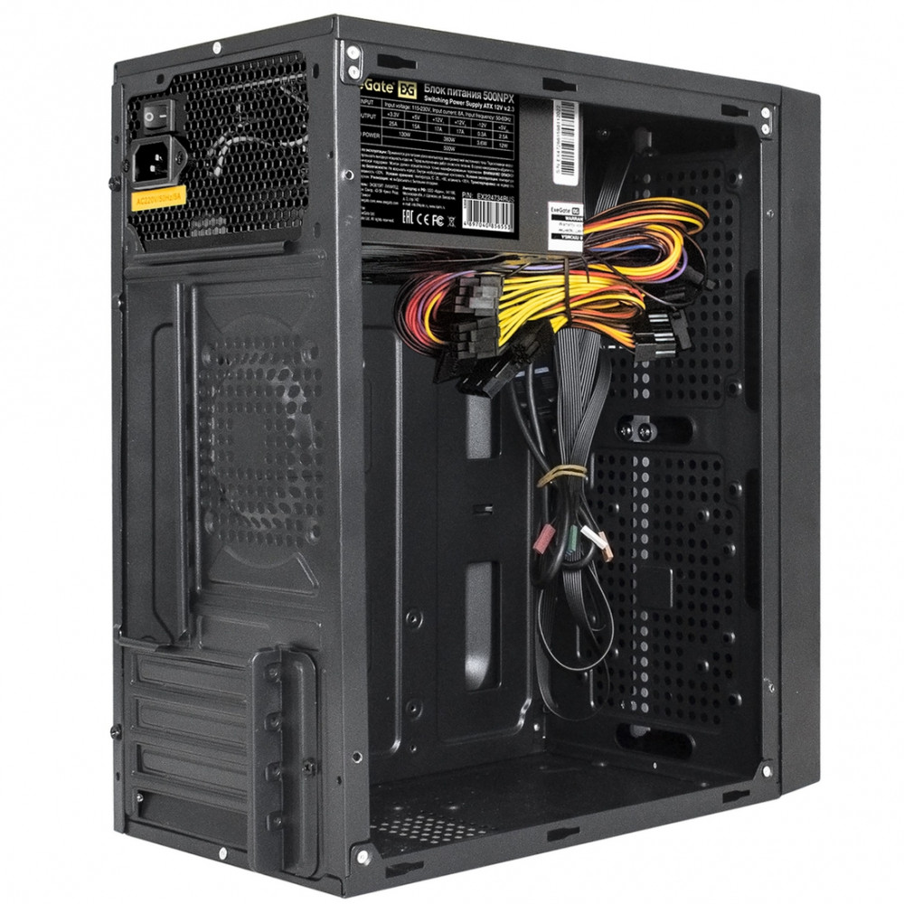 Корпус ExeGate mEVO-9301-NPX500 EX283749RUS Mini-Tower - миниатюра 6