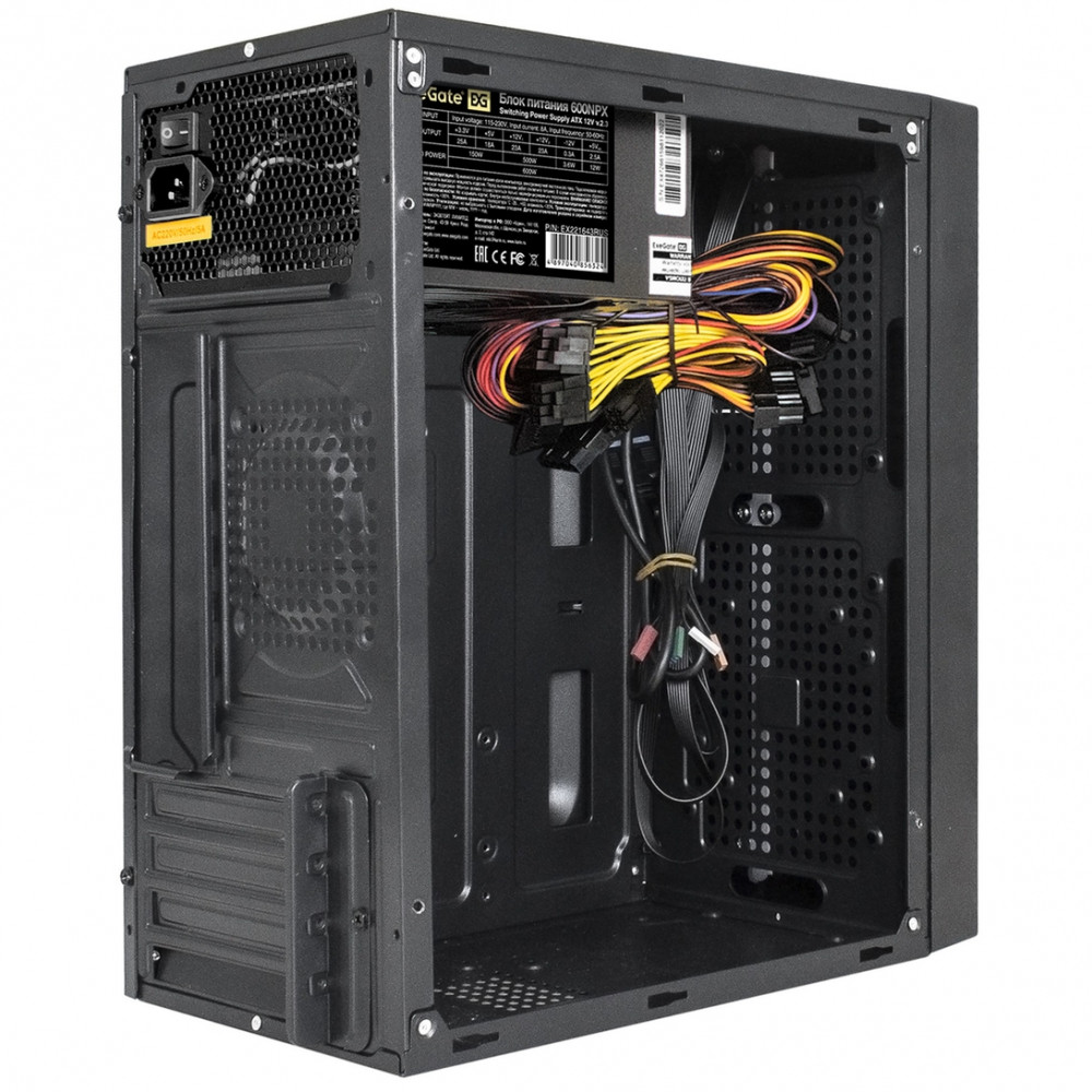 Корпус ExeGate mEVO-9301-NPX600 EX283752RUS Mini-Tower - миниатюра 6