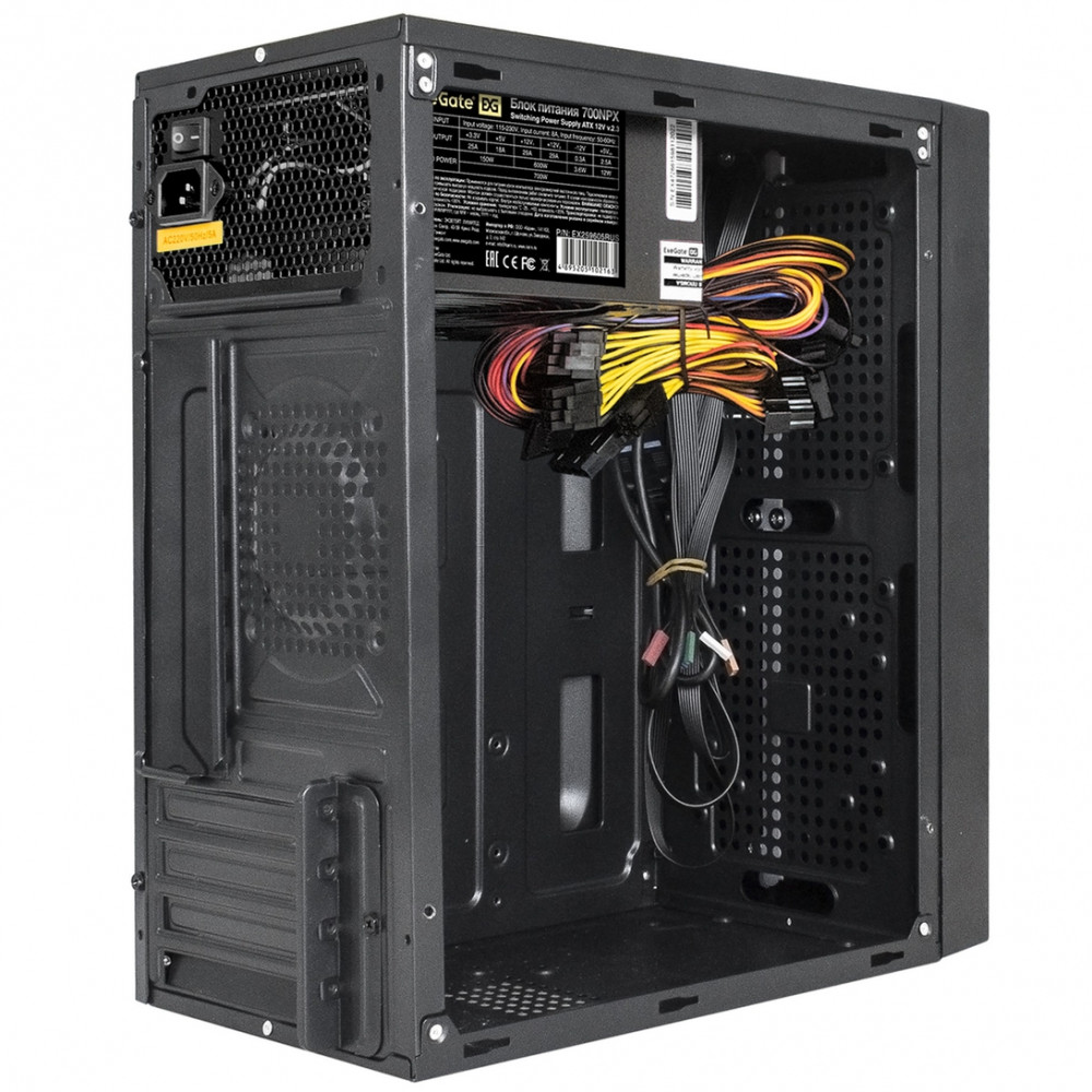 Корпус ExeGate mEVO-9301-NPX700 EX283753RUS Mini-Tower - миниатюра 6