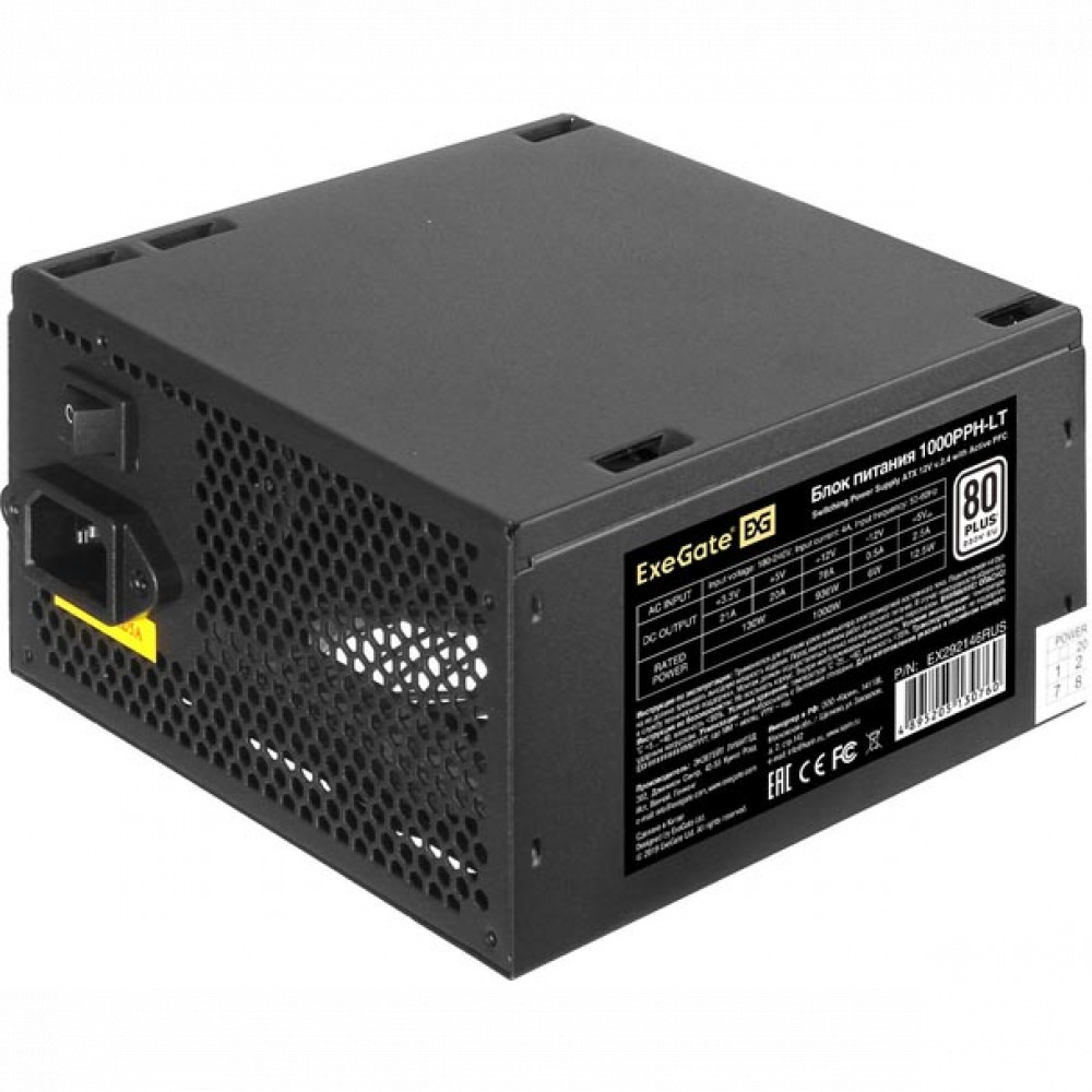 Блок питания ExeGate 1000PPH-LT-OEM EX292146RUS-OEM 1000 Вт - миниатюра 4