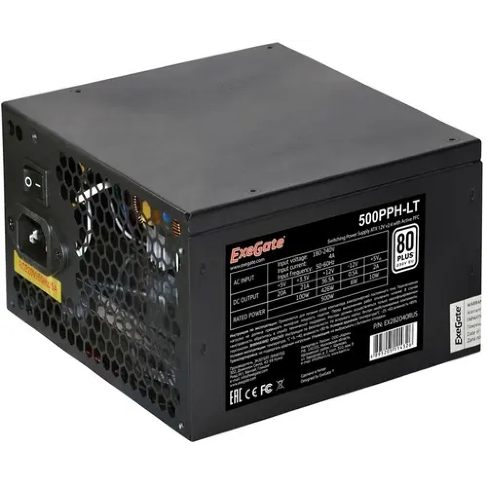 Блок питания ExeGate 80 PLUS 500PPH LT S OEM EX282040RUS-OEM-S 500 Вт - миниатюра 6
