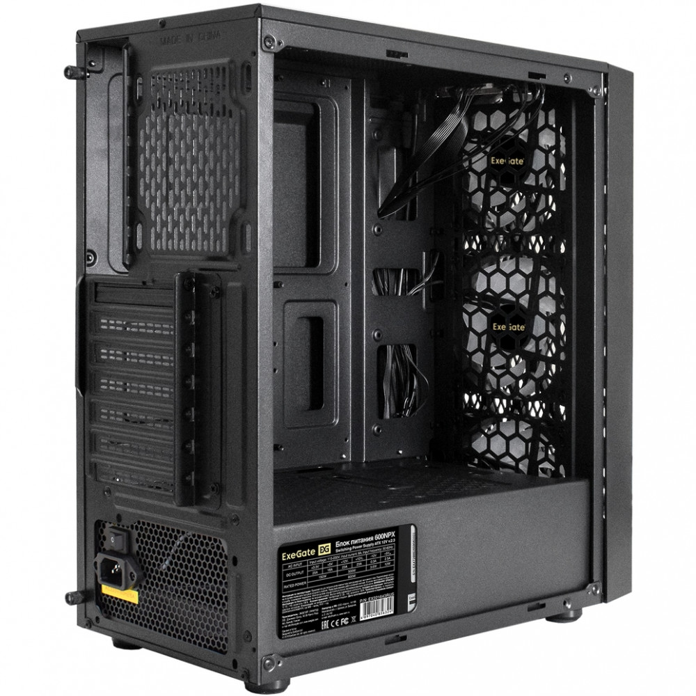 Корпус ExeGate EVO-8243-NPX600 EX293018RUS Mid-Tower - миниатюра 9