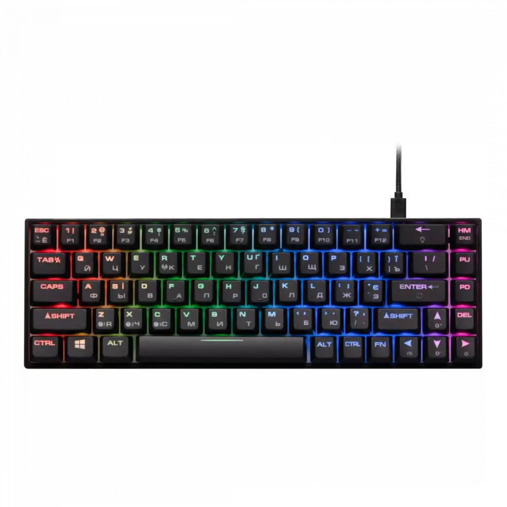 Клавиатура 2E Gaming KG380 RGB 2E-KG380UBK-BR BROWN SWITCH Проводная, USB - миниатюра 8