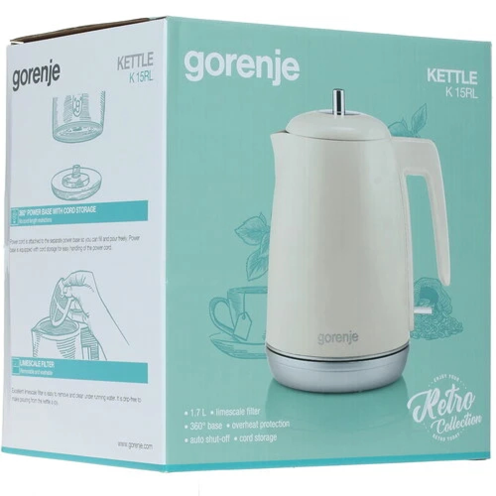 Gorenje K15RL Чайник, 1.7 л., 2200 Вт - миниатюра 8