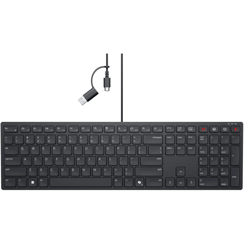Клавиатура Dell KB525C, Black 580-BBTF Проводная, USB - миниатюра 5