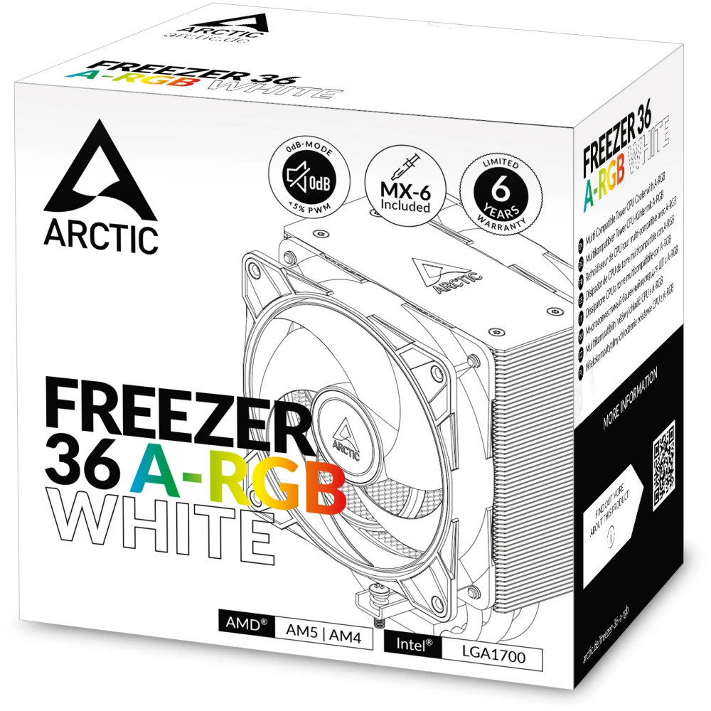 Система охлаждения ARCTIC Freezer 36 A-RGB White ACFRE00125A Для процессора - миниатюра 10