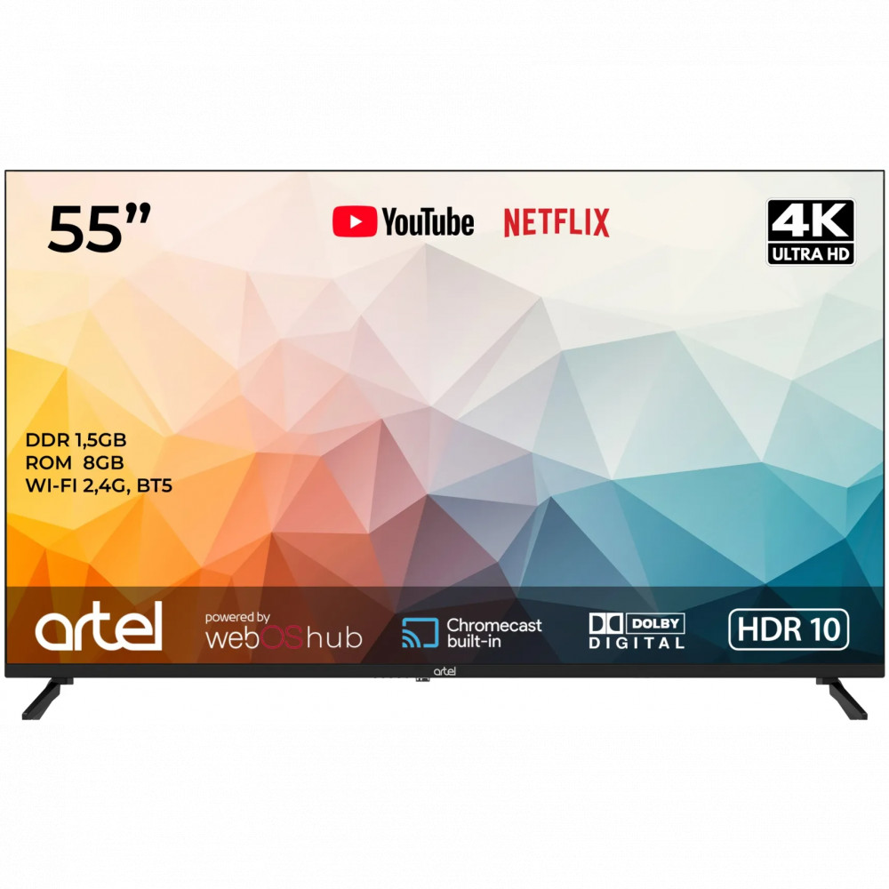 Телевизор Artel A55MQA800 55 ", Smart TV, Черный - миниатюра 6