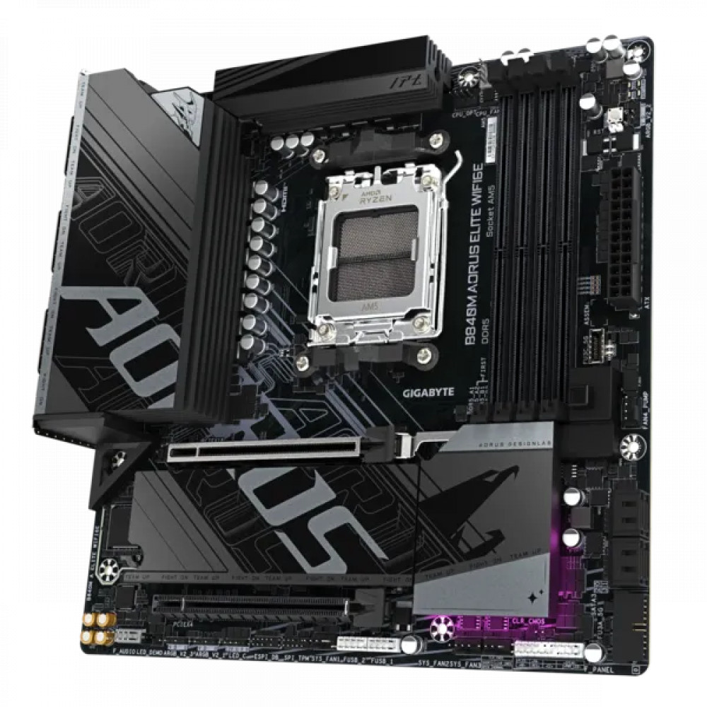 Материнская плата Gigabyte B840M AORUS ELITE WIFI6E Micro-ATX, AMD AM5 - миниатюра 8