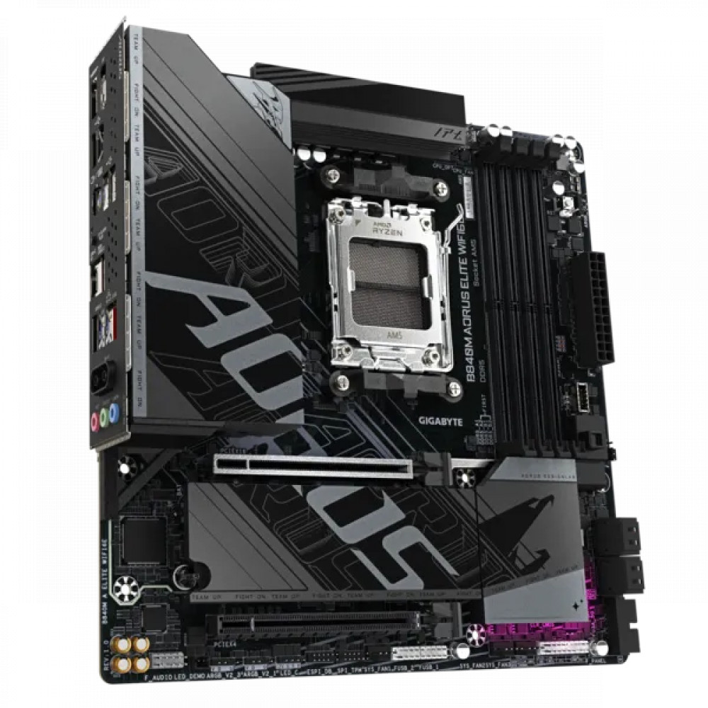 Материнская плата Gigabyte B840M AORUS ELITE WIFI6E Micro-ATX, AMD AM5 - миниатюра 7