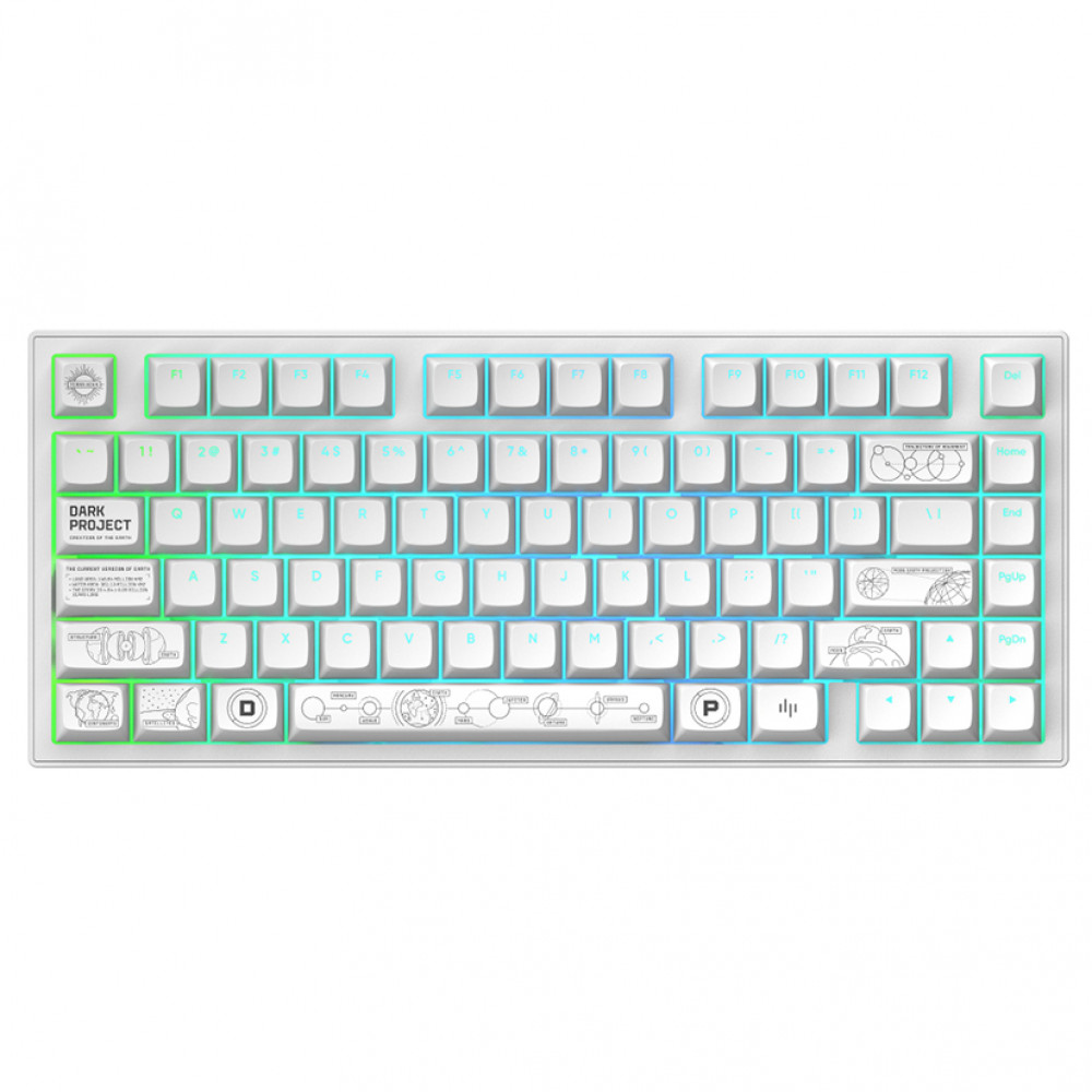 Клавиатура Dark Project ALU81A Terra Nova White DPKB_NOVA_81_ANSI_WHITE_UA Беспроводная, Bluetooth - миниатюра 4