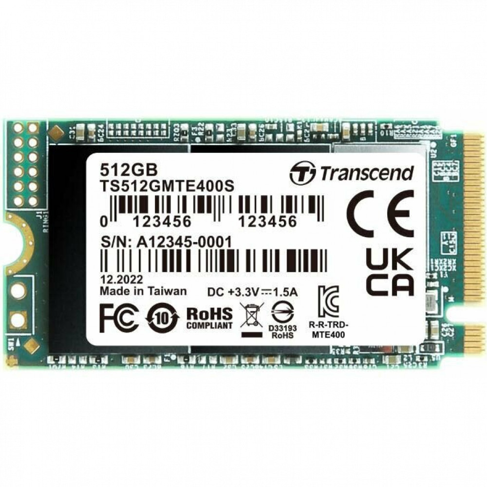 Жесткий диск Transcend MTE400S TS512GMTE400S SSD (твердотельные), 512 ГБ, M.2, PCIe - миниатюра 3