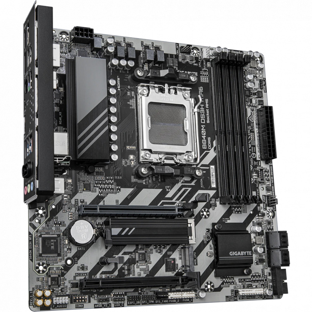 Материнская плата Gigabyte B840M DS3H WIFI6 (REV 1.1) Micro-ATX, AMD AM5 - миниатюра 6