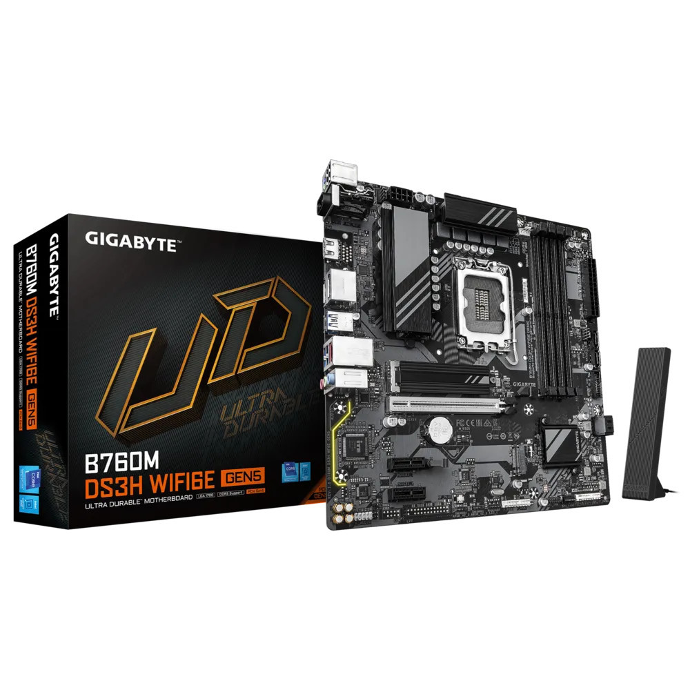Материнская плата Gigabyte B760M DS3H WIFI6E GEN5 (REV1.0) Micro-ATX, LGA 1700 - миниатюра 8